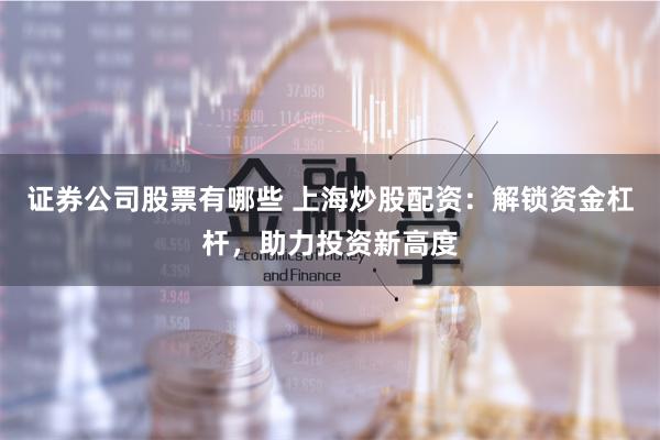 证券公司股票有哪些 上海炒股配资：解锁资金杠杆，助力投资新高度